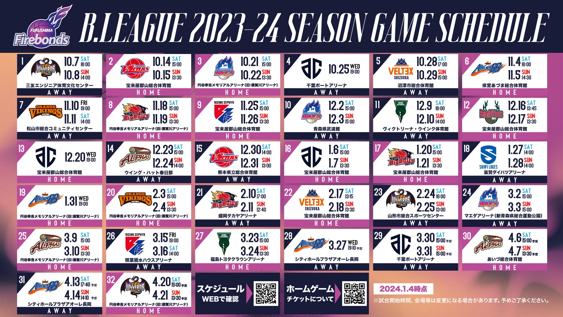 小売業者 バレーボール試合チケット 2023.2.26 宝来屋 郡山総合体育館